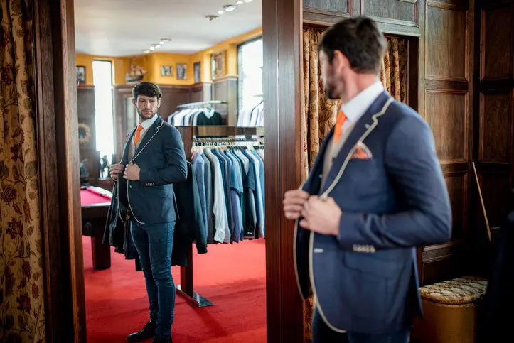 Richard Bennett Custom Tailors made a tailored custom blazer for men in Chicago, IL