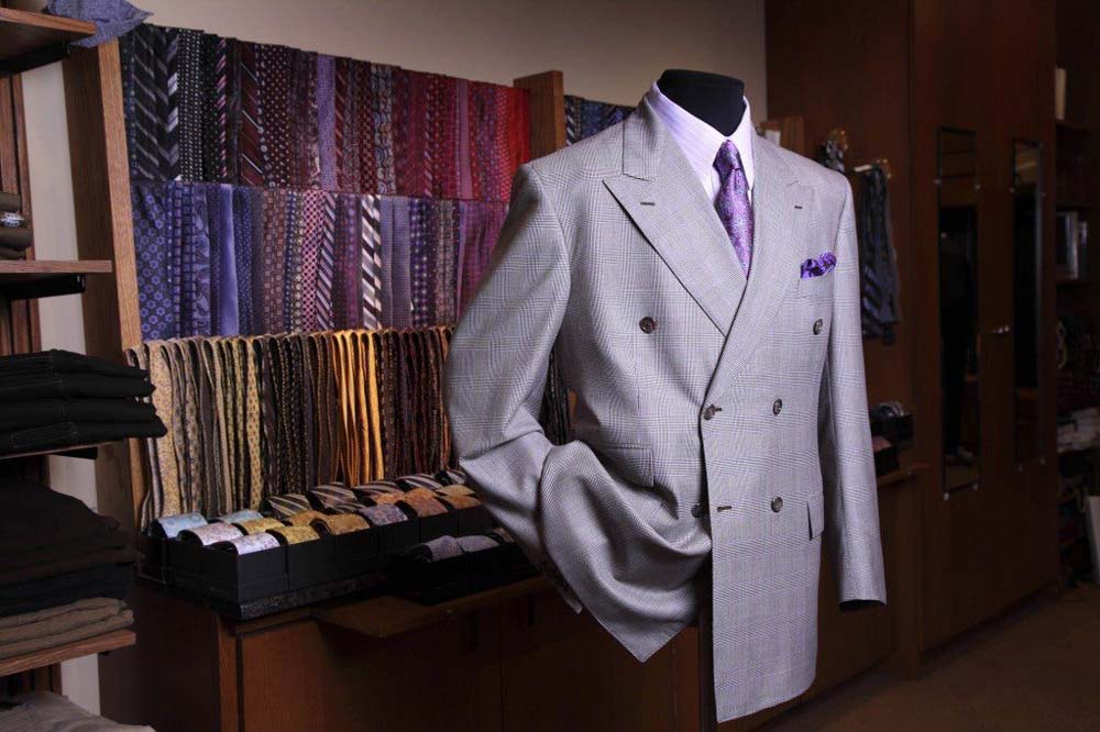 Bespoke suit and custom shirt tailored by Richard Bennett Custom Tailors in Winnetka